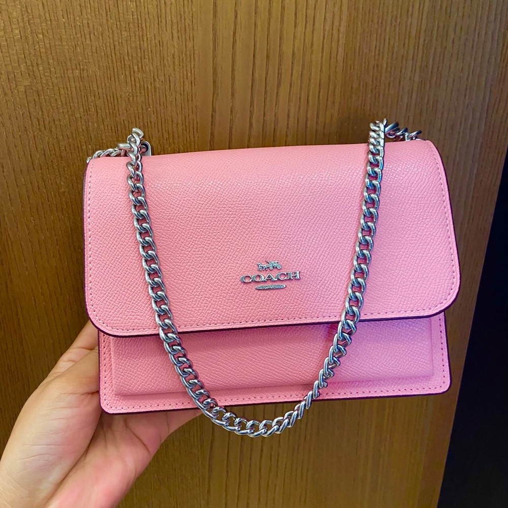 Coach Silver/ Flower Pink Mini Klare Crossbody # C9949 - Picture 1 of 9